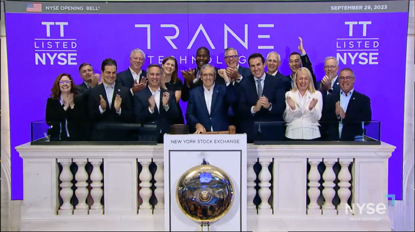 Trane Technologies Rings NYSE Opening Bell
